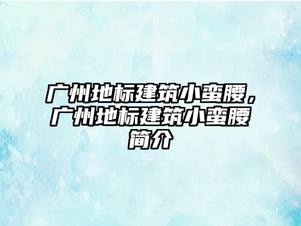 廣州地標建筑小蠻腰，廣州地標建筑小蠻腰簡介